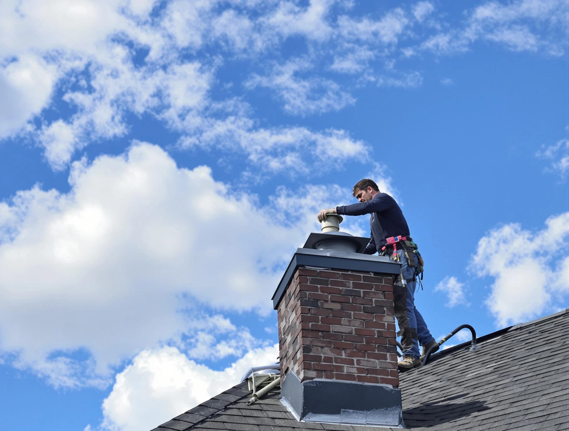 El Cerro Chimney Sweep installing a sturdy chimney cap in El Cerro, NM