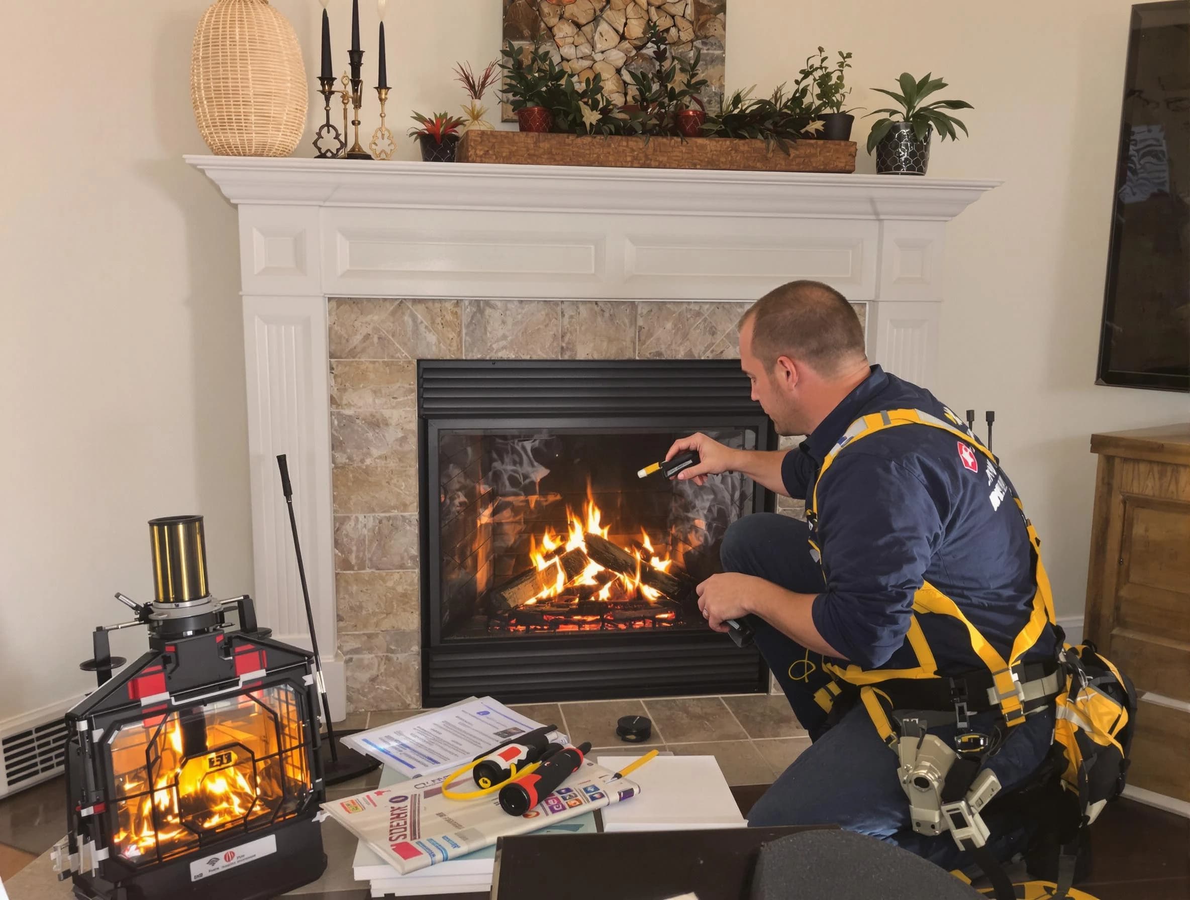 Safety-focused fireplace inspection by El Cerro Chimney Sweep in El Cerro, NM