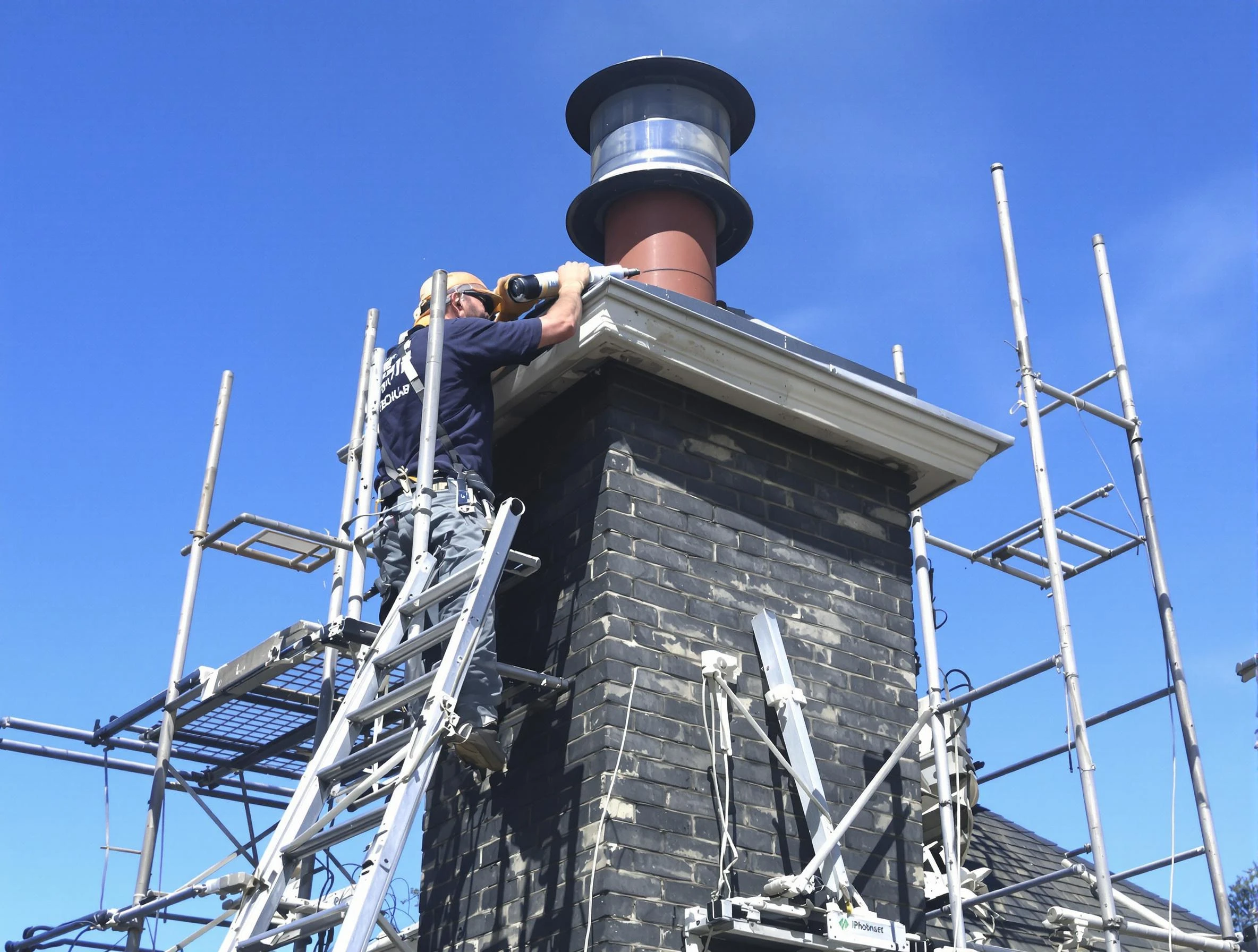 Sturdy chimney crown finished by El Cerro Chimney Sweep in El Cerro, NM