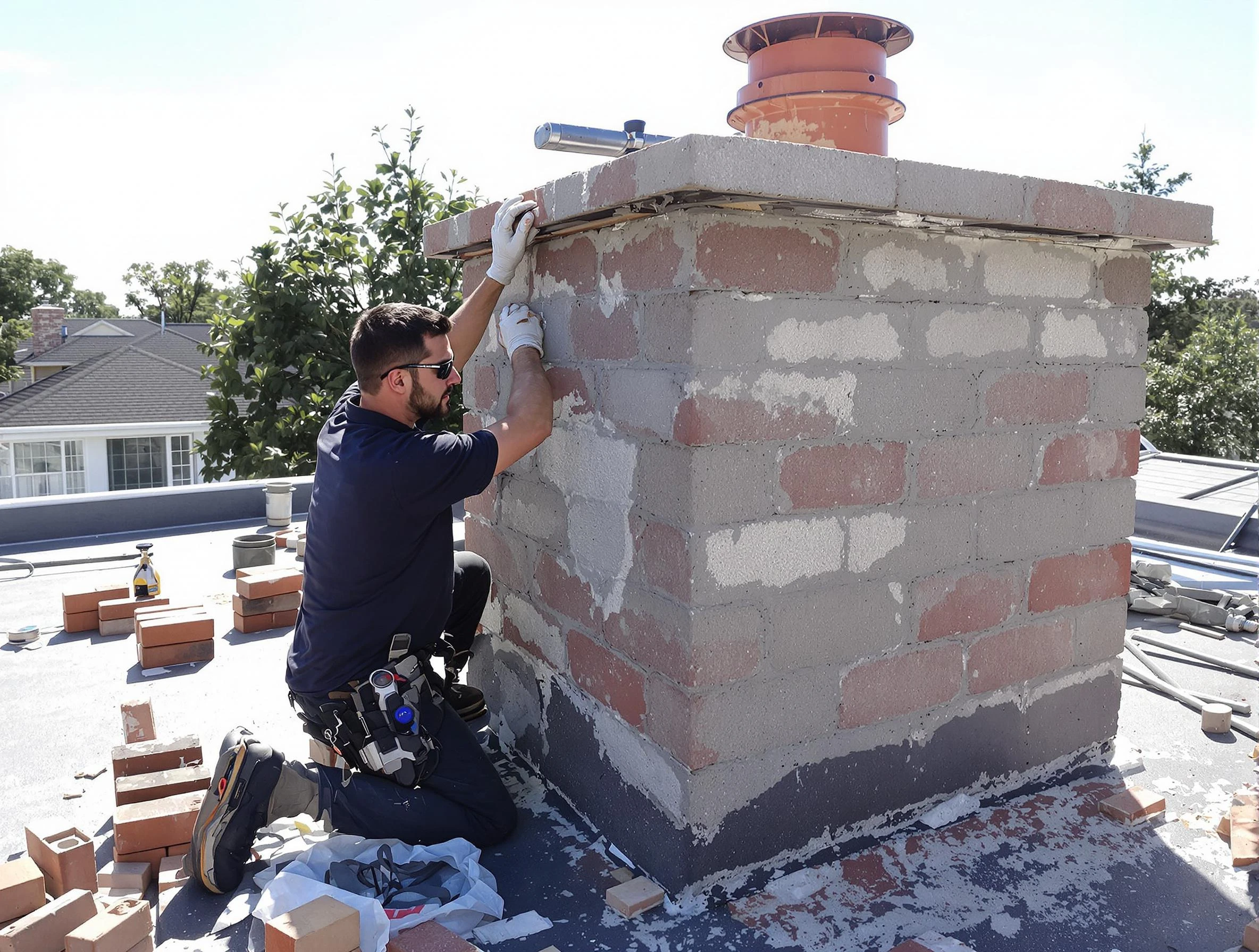 Advanced chimney repair process by El Cerro Chimney Sweep in El Cerro, NM
